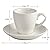 ionEgg Porcelain Espresso Cup with Saucer And Stainless Steel mini Spoons, Espresso shot Cup, 80ml/2.7Oz, Pack of 2, White