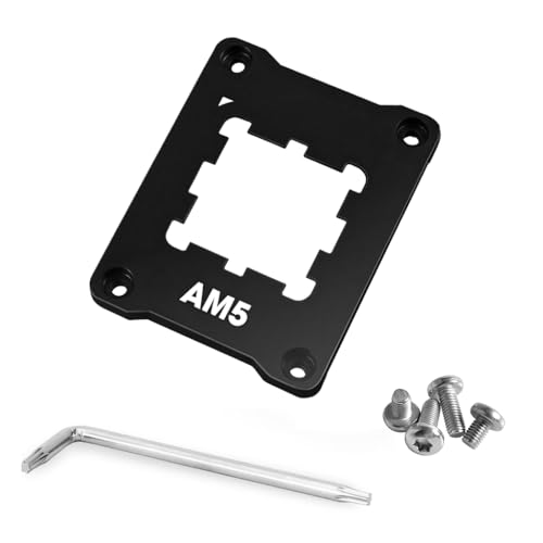Image of ZORBES Aluminum Integrated CPU Holder for AMD AM5 ASF CPU Anti-Bending Contact Frame with 4Pcs Screws & 1x Screwdriver, 69x53x5mm