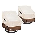 Jin Hrtoyi Outdoor Chair Covers 2 Pack, (35W x37D x38H inches)100% Waterproof Heavy Duty Patio Furniture Covers ,Outdoor Furniture Covers Waterproof for Patio Chair Covers,Beige&brown
