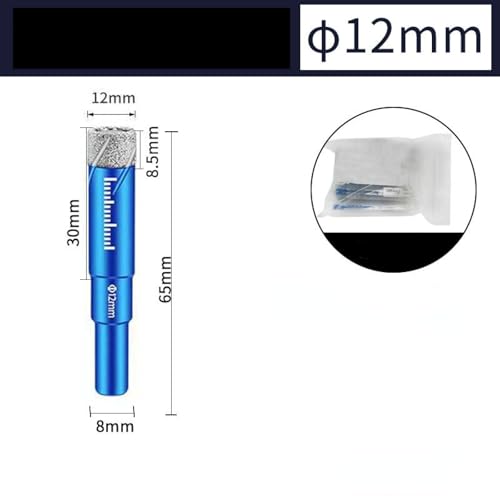 Broca de diamante 12mm para cerámica y vidrio miniatura 2