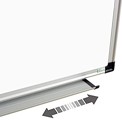 Image of XBoard Magnetic Whiteboard 36 x 24 Inch, Hanging Dry Erase Board with Aluminium Frame & Marker Tray 3' x 2' | Wall Mounted Magnetic White Board for Home School Office