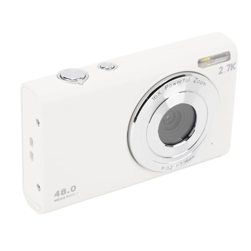 Fotocamera Digitale 7K HD 2.7K Autofocus 16x Schermo da Portatileo Principiante 2.8 pollici 48 mega pixel bianco