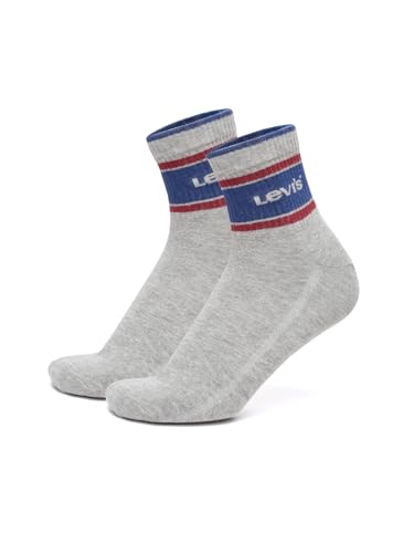 Image of Levi's LS204 Men's Cotton Stretch Ankle Mid Cut Classic Socks (Pack of 3)