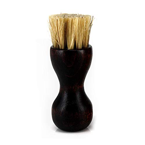 Goodplan Applicateur de Cirage pour Chaussures Pratique et Pratique Brosse en Bois poignée Chaussures Pinceau Cheveux de Cochon pour Chaussures Soins 1 PCS