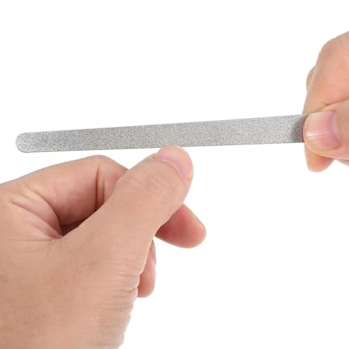 Limas para uñas de acero – Cinta de limado de doble cara para cortaúñas, manicura y eliminación de uñas | Herramienta doméstica profesional para casa, viaje y aseo de camping