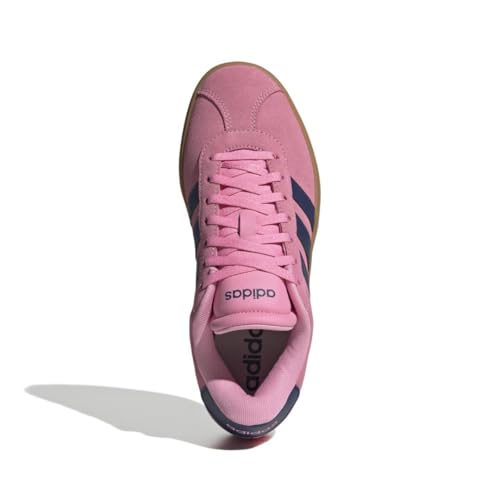 Image of adidas Womens Vl Court Bold Lace Up Sneakers Shoes Casual - Pink