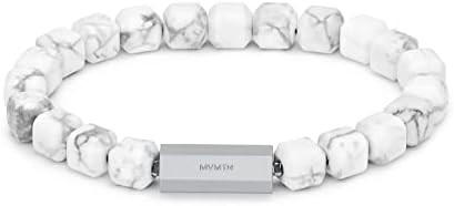MVMT Men's Stone Bead Medium White Turquoise Bracelet | 195 mm