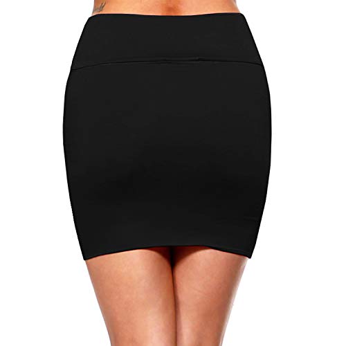 Women's Casual Rayon Stretchy Bodycon Pencil Mini Skirt2