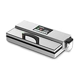 Wevac ステンレス製 真空パック機 高出力550W 吸引力-95kpa 真空パック シーラー 真空パック器 フードシーラー機 真空シーラー パック 機械 真空 包装 機 乾湿対応 脱気密封 食材保管 鮮度長持ち 日本語の取扱説明書 小型 業務用 家庭用 シーラー機能 集水カップ付き エンボス加工真空パック袋用 40cm