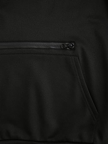 SweatyRocks Men's Short Sleeve Drawstring Hooded Tee Top Zip Front Pullover T Shirt with Pocket4