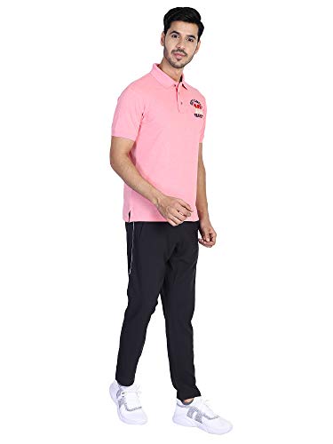 Image of OFF LIMITS Mens Varsity Polo for Mens (Pink Mel)