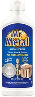 Mr. Metal Metal Polish Liquid – All Metal Multipurpose Cleaner – Non-Abrasive, Instant Sterling Silver Cleaner – Brass Cleaner for Tarnishes & Grime – Chrome Polish (8 oz)