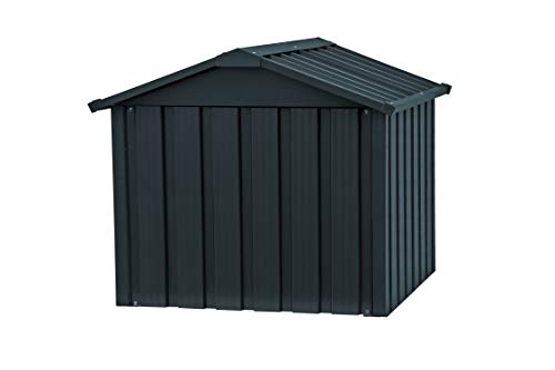 Duramax Garage voor robotmaaiers van metaal, gesloten, beschermt grasmaaiers en acculadingen, gemaakt van thermisch verzinkt staal, UV-bestendig carport voor robotmaaiers - Afbeelding 6