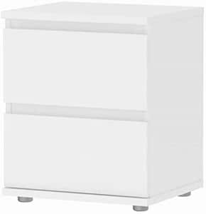 Amazon.com: Tvilum 2 Drawer Bedroom Nighstand, White : Home & Kitchen
