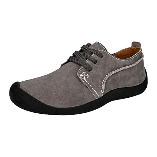 Zapatillas negras para hombre, talla 10, para exteriores, de gamuza, cómodas, informales, para correr, talla 9, gris, 38 2/3 EU