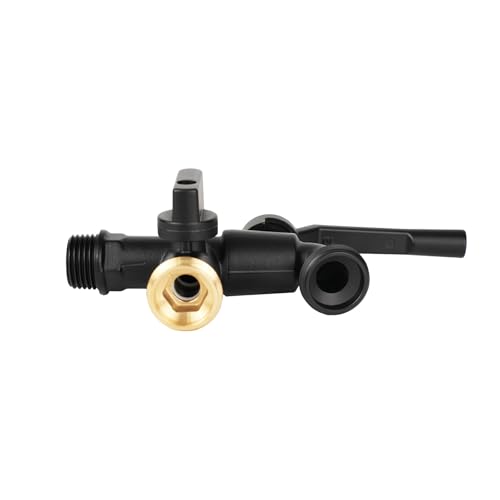 Double Outdoor Faucet,Outside Tap Garden Water Faucet,Wall Mouted 1/2 inch Inlet, with Dual 3/4 inch Outlet,One Into Two Frost-Proof Brass Outdoor Spigot,for Home Balcony Hose Connector - Image 5
