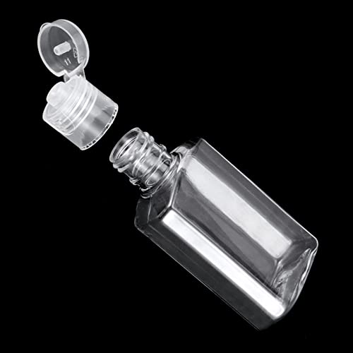 100 PCS 1 oz Clear Travel Bottles, 30ml Refillable Portable Plastic Bottles with Flip Cap for Travel, Outdoor Camping, Business Trip4