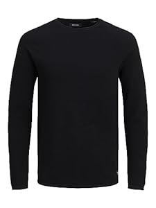 JACK & JONES Herren Strickpullover Rundhals Basic Langarm Sweater Baumwolle Shirt JJEHILL