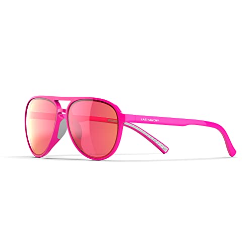 Gafas de sol ligeras TAC polarizadas clásicas vintage retro de los años 70, marco TR-90 para mujeres y hombres, protección UV 400, Rosado, Medium