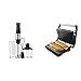 Taurus Hba1000X Batidora De Mano, 1000 W, Acero Inoxidable + 968419000 Grill & Toast - Sandwichera Con Placas Grill Antiadherentes, 700 W, Tapa Basculante