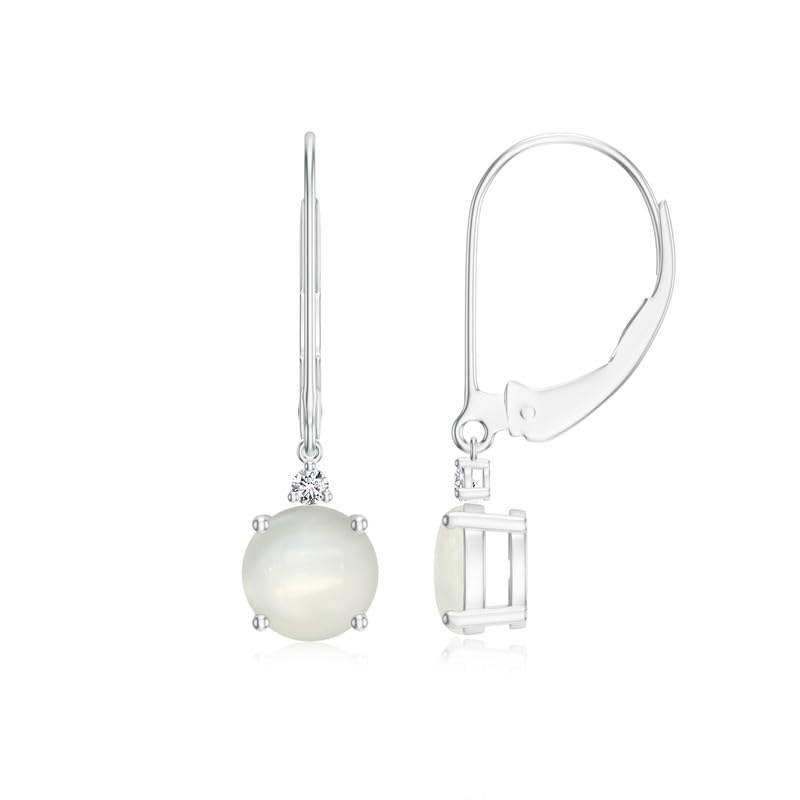 Image of Goldhartz 2 Ct. Natural Amethyst 6 mm Leverback Earrings for Women in 14k Gold Micron Plated 925 Sterling Silver, January Birthstone Dangle Earrings Jewelry for Her
