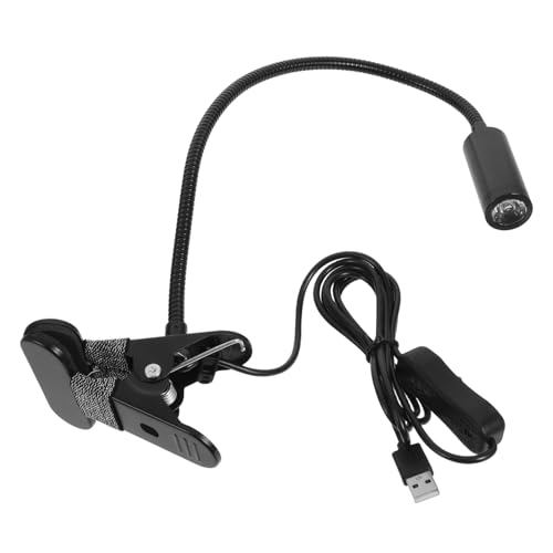 HOMSFOU 3W LED Clip Para Lectura Flexo USB De Taller Para Estudio y Trabajo Para Mesas y Escritorios
