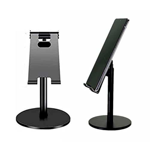 Yangogle Cell Phone Stand, Angle Height Adjustable Phone Stand for Desk, Foldable Phone Holder Stand, Taller iPhone Stand Compatible with All Mobile Phones,iPhone,Switch,iPad,Tablet (1-Black)