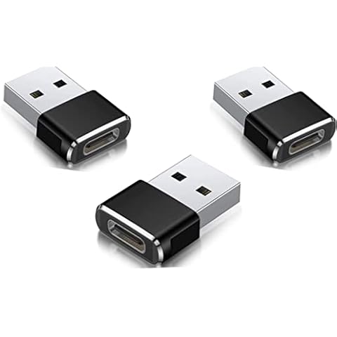 [3 Pack] Type C To USB A Converter USB C Female to USB Male Adapter Compatible With iPhone 11 12 13 14 Pro Max XR Mini iWatch 7 8 iPad 8 9 10 iMac Air Pods 4th 5th Mini 6th Aluminium Cover