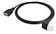 System-S USB 2.0 Kabel 100 cm Typ A Stecker zu Buchse Winkel in Schwarz