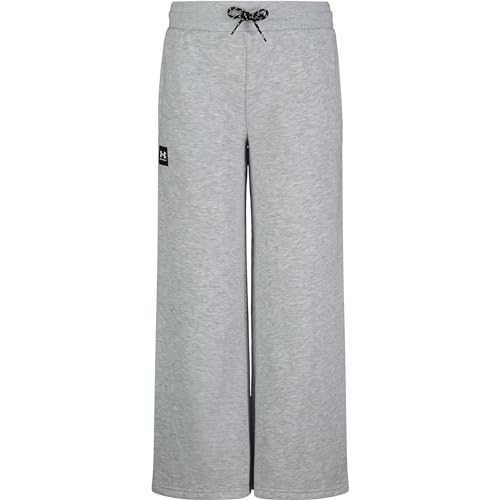 Image of Under Armour Girl's Wide Leg Fleece Sweatpants, Elastic Waistband with Drawstring Closure, Outdoor Collection