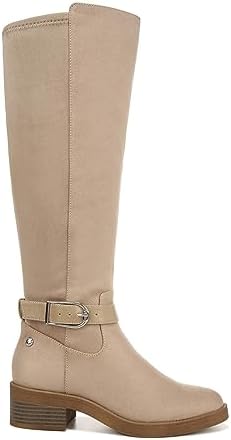 LifeStride Womens Brooks Tall Wide Calf Riding Boots Dover Beige Microsuede 9 M | Image 1