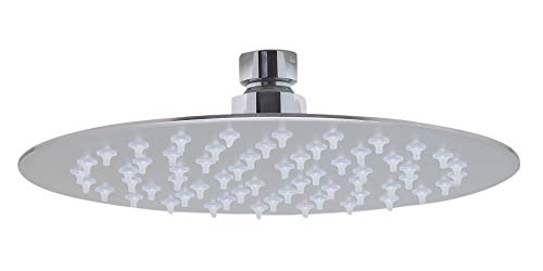 ALFI brand RAIN8R 8-Inch Solid Round Ultra Thin Rain Shower Head, Brushed Stainless Steel