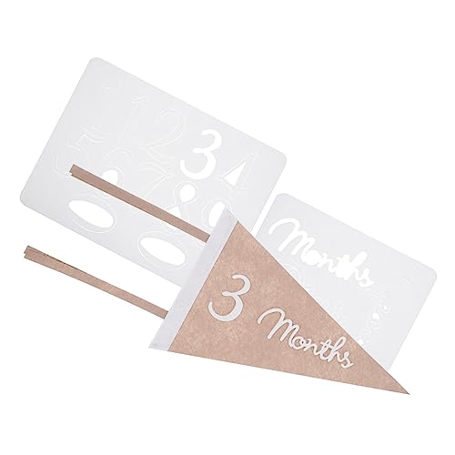 KOMBIUDA Monthly Milestone Boy Triangle Banner Set Welcome Baby Growth Sign Prop