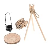 Kit de camping pour mini-maison - améliorez l'ambiance de camping de votre maison de poupée, rendant la mini-scène plus confortable et plus harmonieuse, accessoires miniatures pour maison de poupée