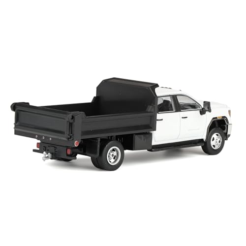 1/64 GMC Sierra 3500HD dump bed diecast metal blanco miniatura 3