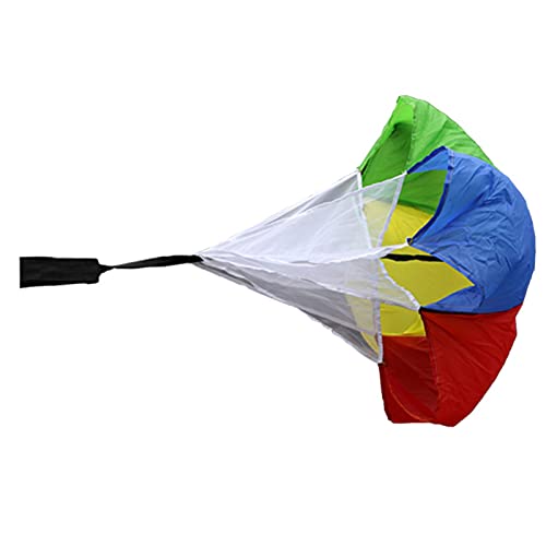 GeKLok Running Umbrella, Running Speed Chute Resistance Parachute, Improving Power Speed Sprint Fitness Agility Stamina, Running Parachute Resistance Trainer for Kids Adult(colorful)