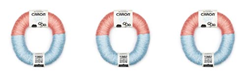 Caron Simply Soft O'Go - Pack of 3 - Strawberry/Soft Blue