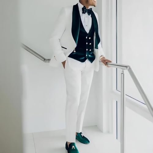 Tuxedo for Men 3 Piece Floral Suits Tuxedo Slim Fit Wedding Suit for Men Jacket Vest Pant Set 6