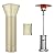 Patio Heater Covers, Weatherproof Deluxe Heavy Duty Heater Covers for Outdoor Standing Heater, with Waterproof Zipper and 420D Silver-Coated Oxford Cloth, 89"H x 33"D x 19"W
