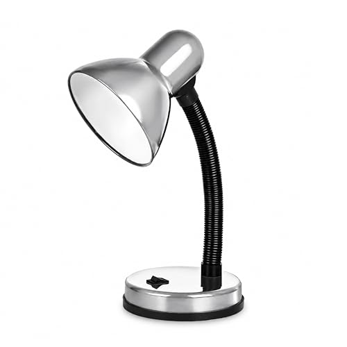 Image of Status Palma SBDL2028ESSLV16 Desk Lamp Flexible Desk Lamp Silver Desk Lamp Study Office Bedroom