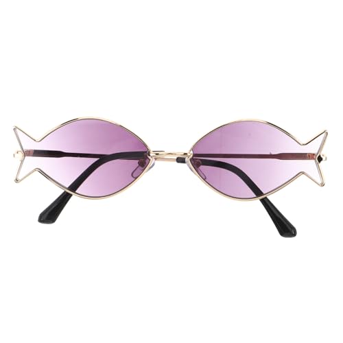 Image of DOITOOL Sunglasses UV Protection Funny Fish Shaped Lightweight Comfort for Novelty Eyewear Summer Luau and Beach Pool Party Accessories