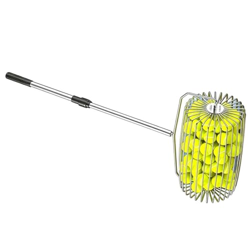 Recogedor de pelotas de tenis y pickleball con cesta superior para club deportivo