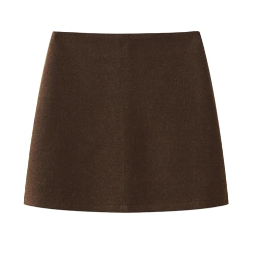 Women's Corduroy Mini Skirt Fall Winter Petite High Waist A-Line3
