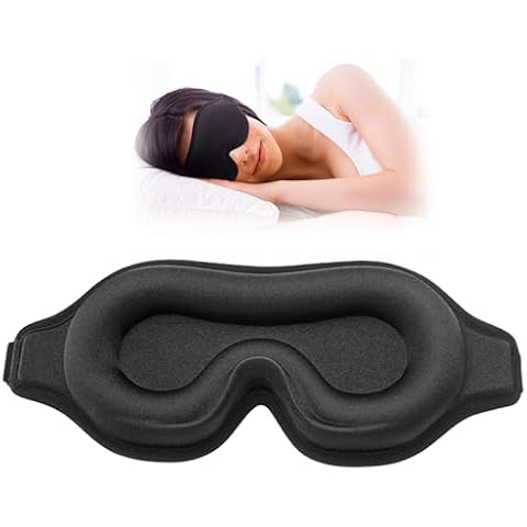 Sleep Mask with 3D Contoured Cup Eye Blindfold Cover