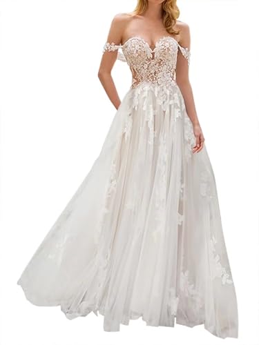 Long Sleeves Wedding Dresses for Bride 2025 Boho Beach A-Line Appliques Lace Bridal Ball Gowns with Train product thumbnail 12