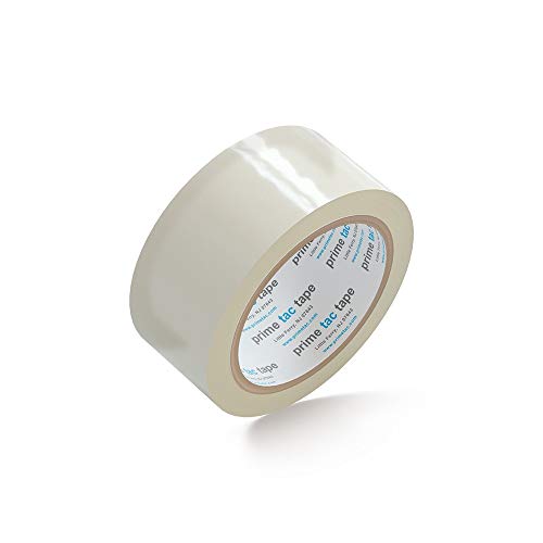 Primetac Packing Tape Clear 2 inch x 55 Yards, Carton Sealing Tape Refill Clear 1.9 mil Thick, 48mm 50 MTS, Heavy Duty Tape, 12 Rolls