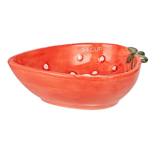 Creative Co-Op DF8688 Hand-Painted Strawberry Stoneware Measuring Cups thumb #9