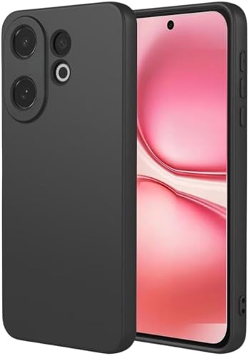 Image of Designerz hub Vivo V60e 5G Back Cover | Soft Silicone Slim Back Case Cover for Vivo V60e 5G- Black