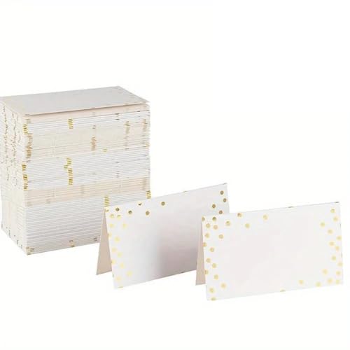 Marque-place mariage Gold Dots : 200 cartes nominatives pour sublimer vos tables de fête