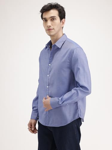 Image of WROGN Men's Pure Cotton Shirt | Solid | Comfort Fit